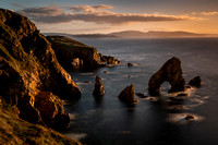 Crohy Head Sea Arch, County Donegal at sunset.